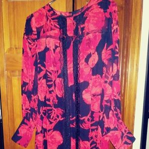 Black and rose dress